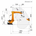 KUKA Industrial Robot Arm 6 Axis KR 360 R2830 For Palletizer Robot With Rated Payload Of 360 Kg Palletizing Robot