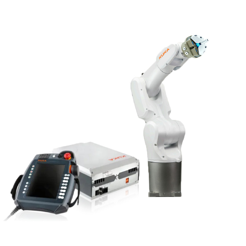 6 Axis KUKA robot arm KR 4 R 600 robot arm with SCHUNK JPG 3 finger gripper for pick and place robot picking