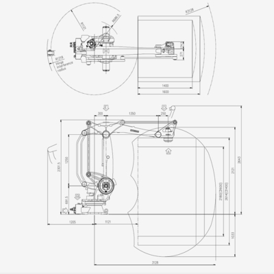 Hyundai Paketleme Robotu HP160 Kolları 160KG Yük 3128 Tutuculu Uzanma