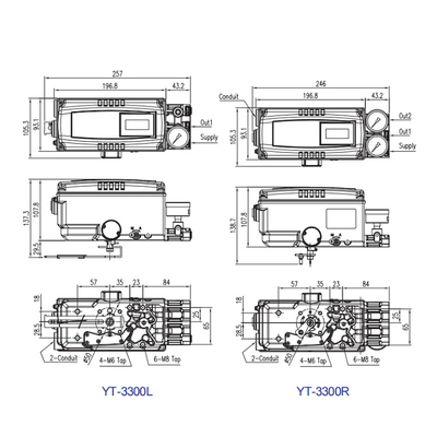 Rotork YTC Akıllı Fisher Pnömatik Konumlandırıcı Elektro YT-3300 YT-3350 Vana