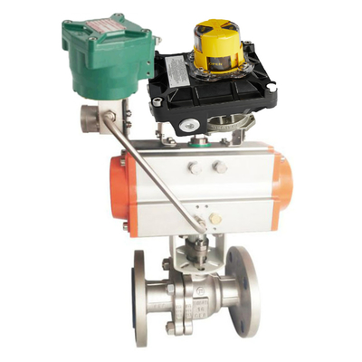 Pnömatik aktüatörlü ve Asco 8210G solenoid valfli ve westlock 2200 limit anahtarlı Çin kontrol valfi