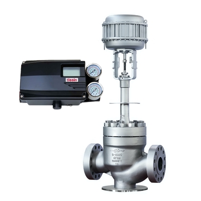 Tissin TS700 Pozisyonerli ve Fisher 67CFR Basınç Düşürücü Vanalı Çin Vanası