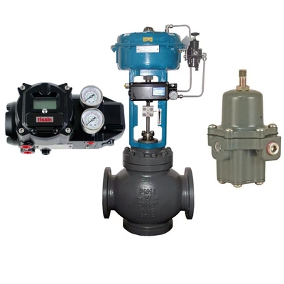 Tissin TS700 Pozisyonerli ve Fisher 67CFR Basınç Düşürücü Vanalı Çin Vanası