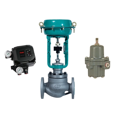 Tissin TS700 Pozisyonerli ve Fisher 67CFR Basınç Düşürücü Vanalı Çin Vanası