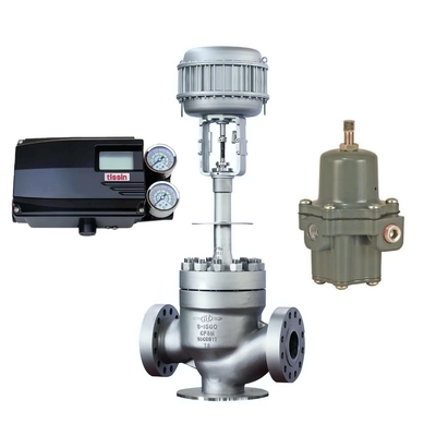 Tissin TS700 Pozisyonerli ve Fisher 67CFR Basınç Düşürücü Vanalı Çin Vanası