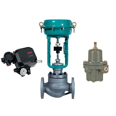 Tissin TS600L E-P Pozisyonerli ve Fisher 67CFR Basınç Düşürücü Valfli Çin Chuan Yi Kontrol Vanası