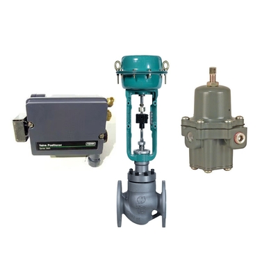 Fisher 3661 Valf Konumlayıcı ve 67CFR Filtre Regülatörlü Pnömatik Akış Kontrol Valfi