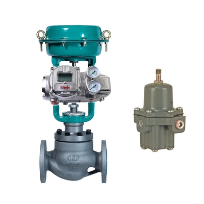 Tissin TS905 Akıllı Valf Konumlandırıcılı ve Fisher Fisher 67CFR Basınç Düşürücü Valfli Pnömatik Valf