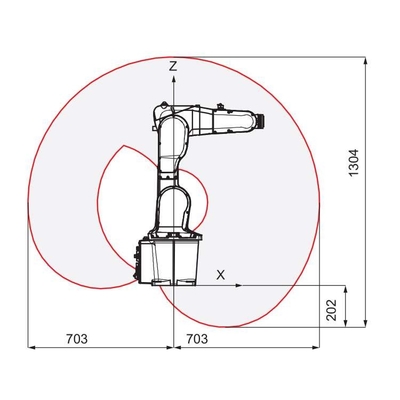 İşleme Robotik Kol 6 Eksenli IRB 1300 CNGBS Robot Yakalayıcı ile Malzeme İşleme Robotu