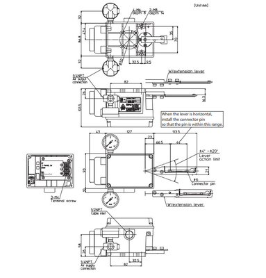 Çinli Chuanyi Precision Pneumatic Valve için Azbil AVP 100 Dijital Valve Positioner