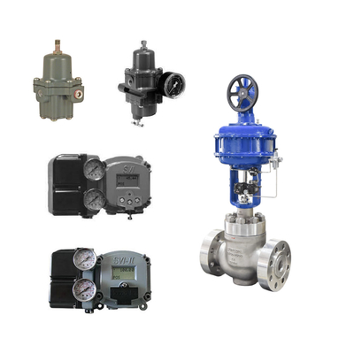 Masoneilan SVI II AP Gelişmiş Performanslı Dijital Valf Yerleştiricisi ve Fisher 67CFR Filtre Düzenleyicisi ile Kontrol Valfi