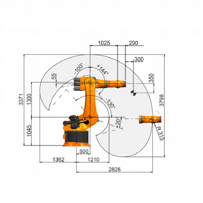 KUKA KR 360 R2830 Robotik Kol Yükü 360kg CNGBS Montaj hattı ile Motor Montajı için Al ve Yer Makinesi