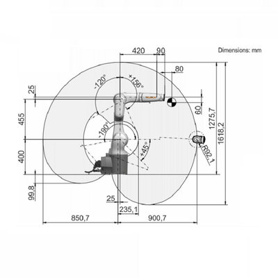 KUKA kaynak Robotu KR 6 R900-2 Cobot Diğer kaynak için CNGBS kaynak pozisyonerleri ile