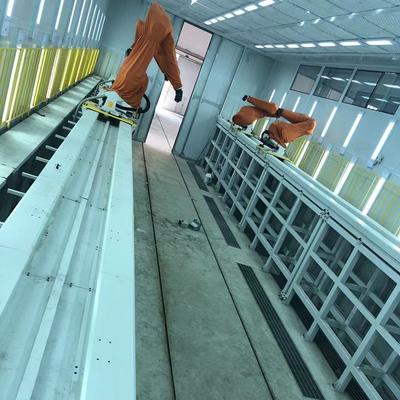 2500KG'lık yükü ve 3200MM'lik erişimini ABB Robotu ve diğer robotları rehber ray olarak taşıyan robot rayları