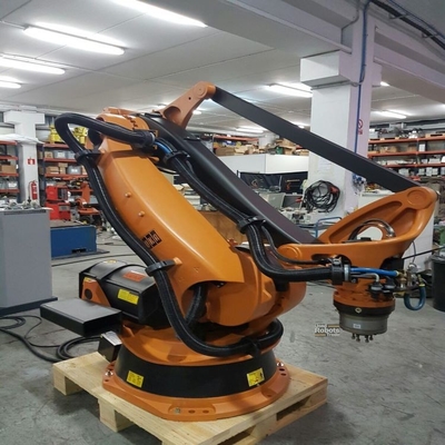 Palletizing Robotic Arm 5 Axis Kuka KR 180 PA CNGBS Robot Rehber Demiryolu ile Palletizing Robot