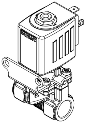 2/2 Çalışan Burkert Brass Solenoid Valve 6281 24DVC Yüksek Sıcaklığa Dirençli 2/2-Yollu Diyafram