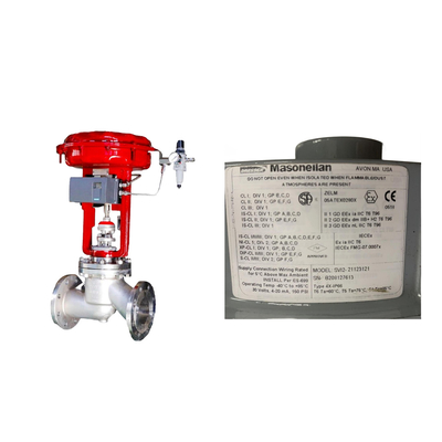 Masoneilan SVI2-21123121 konumlandırıcı ve ASCO solenoid valfi ile Çin'in ünlü Pneumatik kontrol valfi