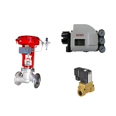 Koso KGP5000 Akıllı Valf Konumlandırıcısı ve Burkert 5404 Solenoid Valfi ile Pnömatik Kontrol Valfleri