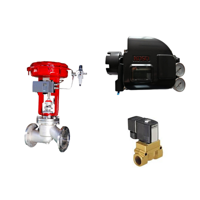 Koso KGP5000 Akıllı Valf Konumlandırıcısı ve Burkert 5404 Solenoid Valfi ile Pnömatik Kontrol Valfleri