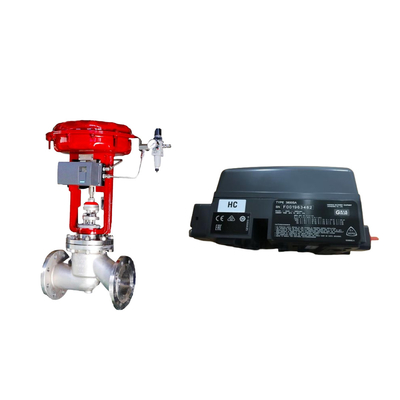 Fisher 3800 konumlandırıcı ile kontrol valfi ve ASCO Serisi 210 solenoid valfleri