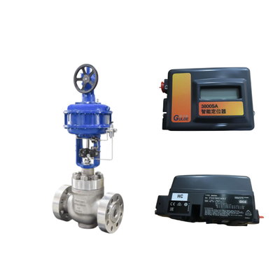 Fisher 3800 konumlandırıcı ile kontrol valfi ve ASCO Serisi 210 solenoid valfleri