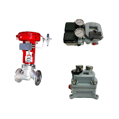 Masoneilan SVI II AP Gelişmiş Performanslı Dijital Valf Yerleştiricisi ve Fisher 67CFR Filtre Düzenleyicisi ile Kontrol Valfi