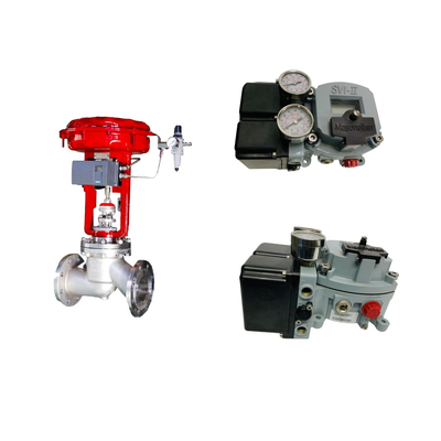 Masoneilan SVI II AP Gelişmiş Performanslı Dijital Valf Yerleştiricisi ve Fisher 67CFR Filtre Düzenleyicisi ile Kontrol Valfi