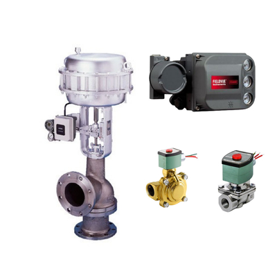 Fisher DVC6200 Valve Positioner ve EMERSON ASCO210 2 yönlü solenoid valfi ile hızlı değişim tek koltuklu kontrol valfi
