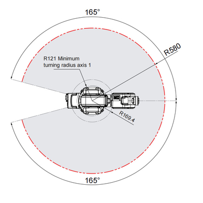 ABB IRB120 6 Eksenli Robotlar Kol ve 3 kg'lık Kargoyla 580 mm'ye ulaşır