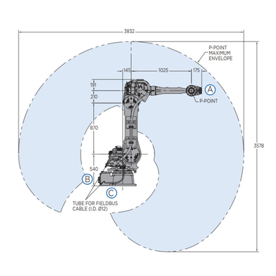 YASKAWA Pallet Makinesi GP50 CNGBS Giyim Paketiyle Daha Uzun Kullanım Zamanı İş İstasyonu Endüstriyel Robot Olarak