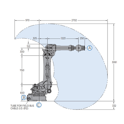 Yaskawa Endüstriyel Robotlar GP225 CNGBS doğrusal ray rehberi ile malzeme işleme ekipman parçaları