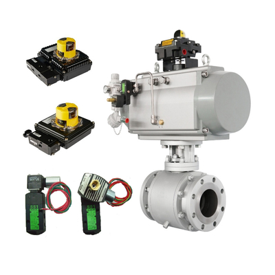 Pnömatik aktüatör ve Asco 8210G solenoid valfi ve Westlock 2200 sınır anahtarları ile kontrol valfi