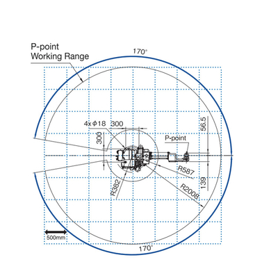 OTC Endüstriyel Robotu FD-B6L 2008MM Erişimiyle ARC kaynak makinesi ve kaynak makinesi DM350 ile