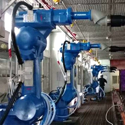 6 Eksenli Boyama Robotik Kol Yaskawa MPX1950 Otomatik Boyama Robotu için CNGBS Robotu Giysi ile