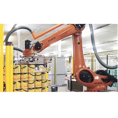 KUKA KR 180 R3200 PA 5 Eksenli Robotik Kol, Paketleme Makinesi için Palletleme Robotu Olarak 180KG Faydalı Yükle