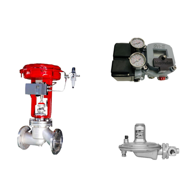 Masoneilan SVI2-21113111 Valve Positioner ve Fisher T205B Basınç Düzenleyici Valfi ile Pnömatik Kontrol Valfi
