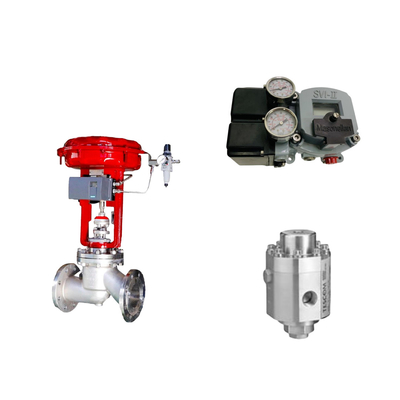 Masoneilan SVI2-21113111 Valve Positioner ve Tescom 26-1100 Basınç Düzenleyici Valfi ile Pnömatik Kontrol Valfi