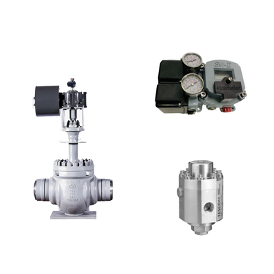 Masoneilan SVI2-21123121 konumlandırıcı ve Tescom 26-1100 basınç düzenleyici valfi ile pnevmatik kontrol valfi