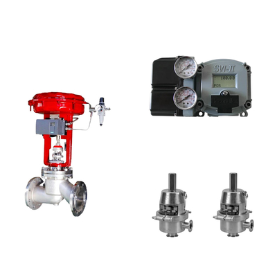 Masoneilan SVI2-21123111 konumlandırıcı ve Fisher SR5 basınç düzenleyici valfi ile pnevmatik kontrol valfi