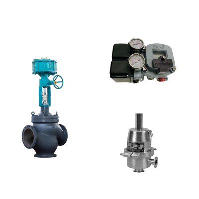 Masoneilan SVI2-22123121 konumlandırıcı ve Fisher SR5 basınç düzenleyici valfi ile pnevmatik kontrol valfi