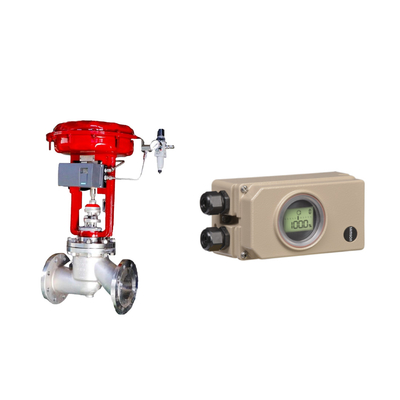 Samson 3730-3 konumlandırıcı ve Fisher 377 basınç algılayıcı ile pnevmatik kontrol valfleri ve limit swith