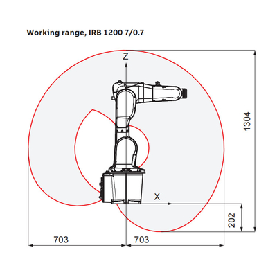 ABB Robotu IRB1200 7KG 6 Eksenli Robot Kolla Otomatik Sanayi Robotu
