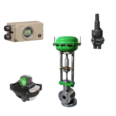 Samson 3730-3 konumlandırıcı ve Fisher 377 basınç algılayıcı ile pnevmatik kontrol valfleri ve limit swith