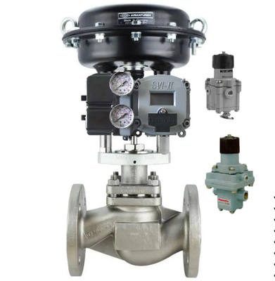 Masoneilan Positioner SVI2 ve BURKERT Solenoid Valves For Chinese Pneumatic Control Valve
