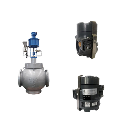 Samson 3725 Elektropneumatik Pozisyoner ve Fisher 846 Elektropneumatik Değiştiricisi ile Küre Valfı