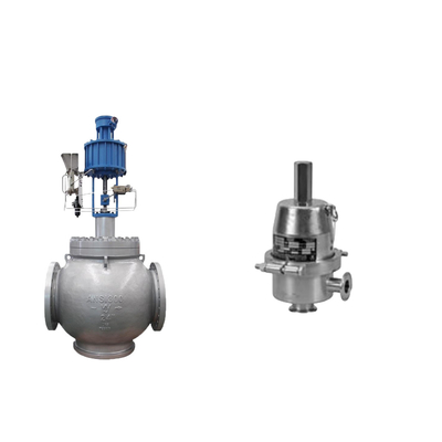 Samson 3725 Elektropneumatik Pozisyoner ve Fisher SR5 Basınç Düzenleyici Valfiyle Küre Valfi