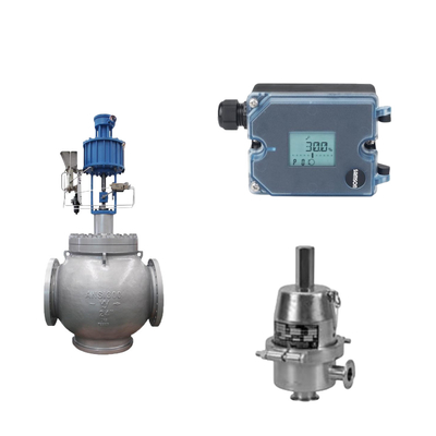 Samson 3725 Elektropneumatik Pozisyoner ve Fisher SR5 Basınç Düzenleyici Valfiyle Küre Valfi