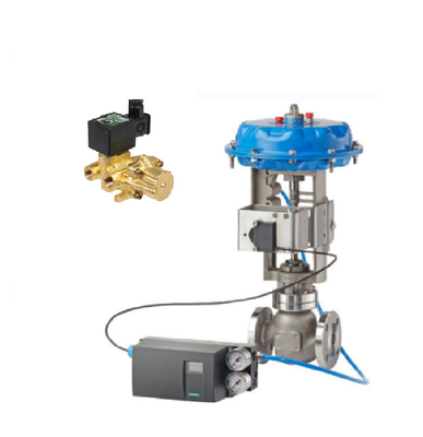 Masoneilan SVI3 konumlandırıcısı ve ASCO Brass SOLENOID VALVES Serisi 210 ile Pnömatik Kontrol Valfı