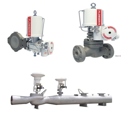 Flowserve Valtek VR Aktuatörü ve 3200MD Valve Positioner ile Basınç Düşükleyici ve Aşırı Isıtma İstasyonu