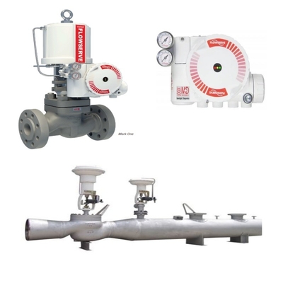 Flowserve Valtek VR Aktuatörü ve 3200MD Valve Positioner ile Basınç Düşükleyici ve Aşırı Isıtma İstasyonu